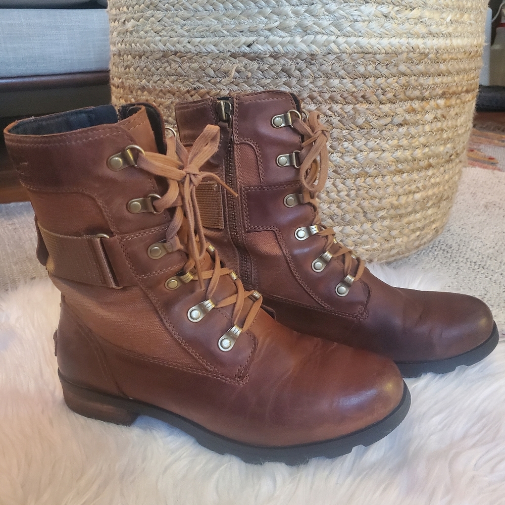 Sorel Emaline Conquest womens 8.5 brown boots